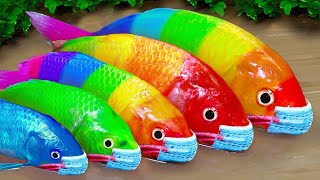 Stop Motion Lego Fish Rainbow Crocodile, Pink Catfish, Baby Shark - Cartoon Koi Aquarium Fish