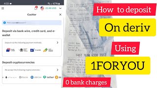 How to deposit on deriv  using 1FORYOU voucher in South africa #forex #deriv #trade #1ksubscribers