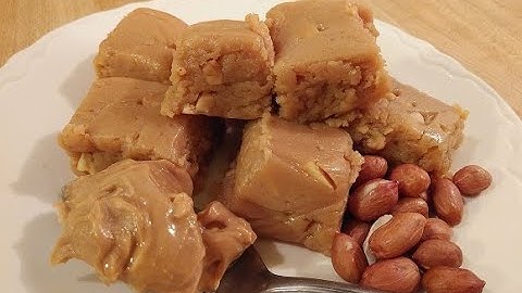 Peanut butter fudge with sweetened condensed milk and powdered sugar