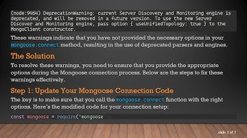 How to Resolve DeprecationWarning in Mongoose Connection