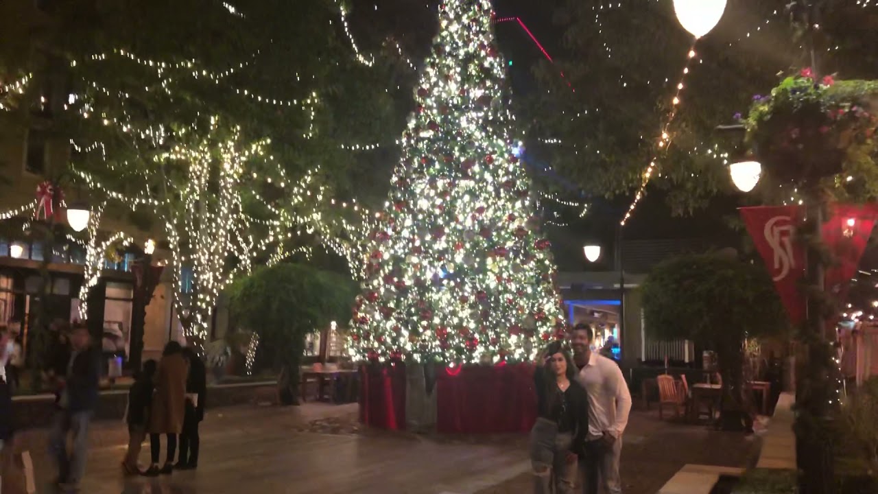 Santana Row Christmas Tree Lighting at night 11月10日2021年 YouTube