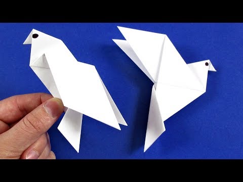 Оригами птица из бумаги пошаговая инструкция