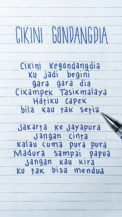 Cikini Gondangdia · Duo Anggrek · Lyrics