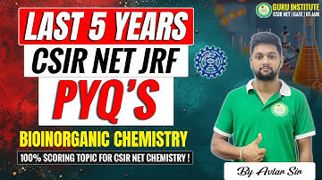 Previous 5 Years CSIR NET JRF Bioinorganic Chemistry PYQs | 100% Scoring Topic | CSIR NET Chemistry