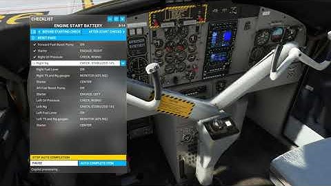 Aerosoft Twin Otter Virtual Copilot working the checklists