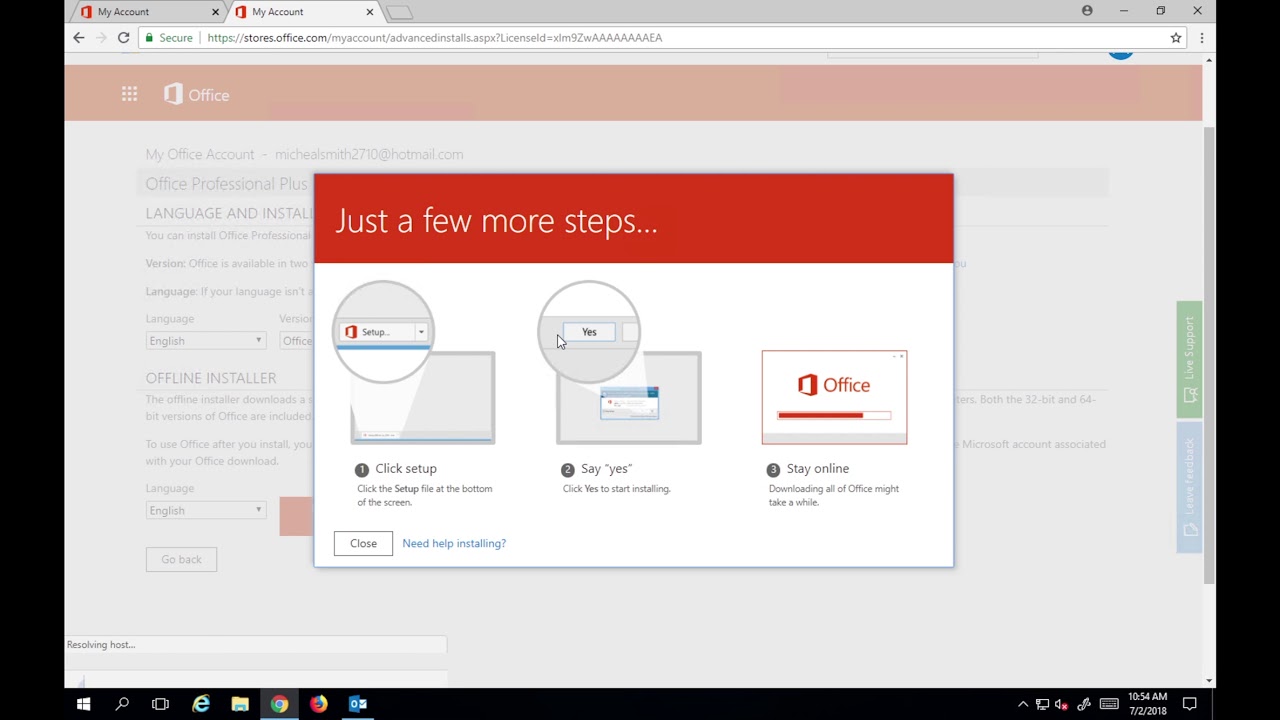 where to download office 2016 64 bit just the installer