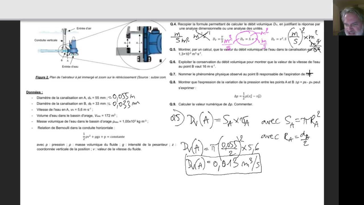 Comment exploiter la conservation du débit volumique et la relation de Bernoulli (méca fluides)?