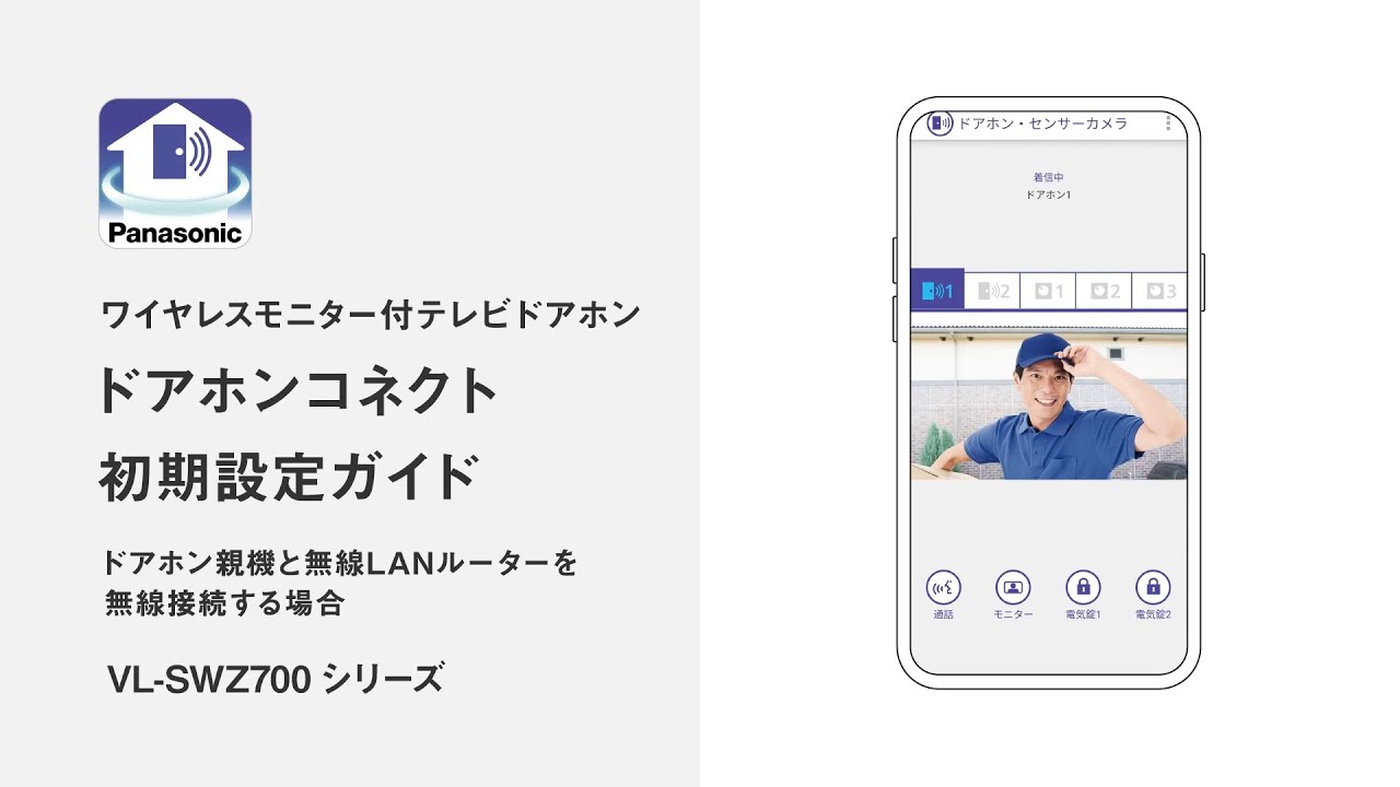 ドアホンコネクト 初期設定ガイド ドアホン親機と無線LANルーターを