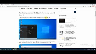 Reset root password MySQL trên Window không cần mật khẩu cũ