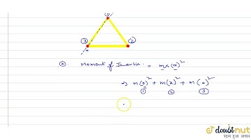 Three particles, each of mass 200 g are kept at the corners of an equilateral triangle o