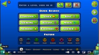 Playing Recent Tab Levels Again in Geometry Dash