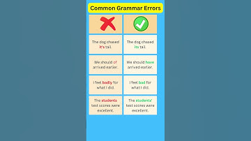 Common Grammar Errors | English Mistakes