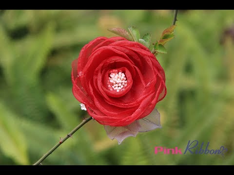 DIY - HƯỚNG DẪN LÀM CÀI ÁO HOA VOAN TỪ CÁNH VOAN TRÒN