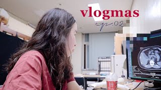 Work with me at the hospital VLOGMAS ep.02: Day in the life of a doctor/resident, Korea daily vlog
