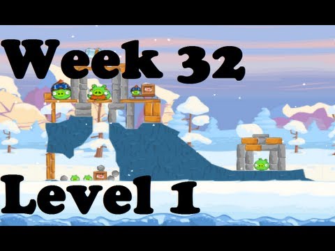 Angry Birds Friends - Winter Tournament - Level 1 / Day 1 / Week 32 / 3 stars
