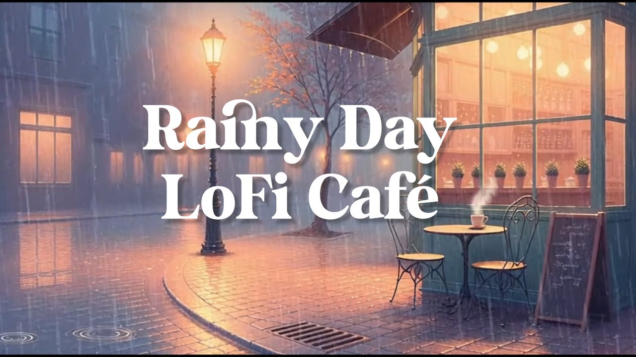 Chill Rainy Day LoFi Café for Quiet Focus, Study, Work | Rainy, Cozy Coffee Shop Vibes