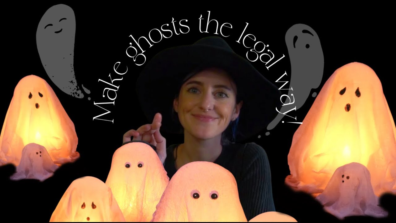 DIY cheesecloth ghosts | halloween crafts