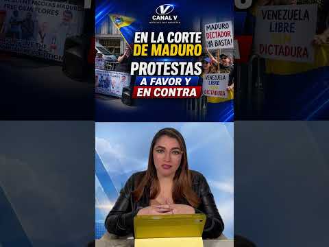 Protestas a favor y en contra en la corte de Maduro