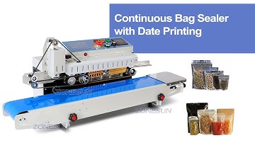 How To Use ZS-FR1800P Horizontal Continuous Sealing Machine With QR Code Logo Inkjet Coding Machine