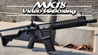 Realistic MK18 Gel ball blaster Toy gun Video Unboxing and testing shoot