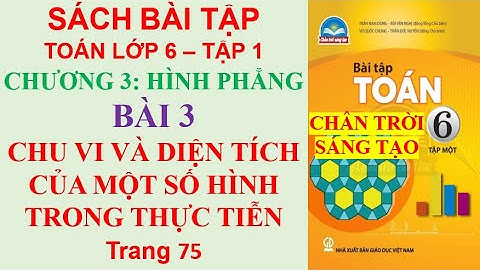 Bài 3 Chu vi và diện tích của một số hình trong thực tiễn trang 75 sbt toán lớp 6 tập 1