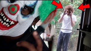 HALLOWEEN KILLER CLOWN PRANK ** HE ALMOST DIED **