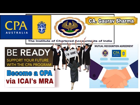 Become a CPA via ICAI's MRA| CPA after CA.| CA. Gaurav Sharma|