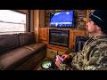 The most luxurious ice fishing shack 29 feet long