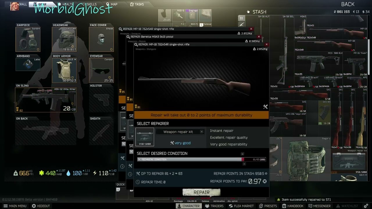 Escape from Tarkov weapon maintenance skill guide YouTube