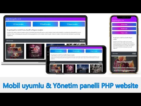 Ücretsiz PHP responsive yönetim panelli website scripti & free responsive design PHP full script