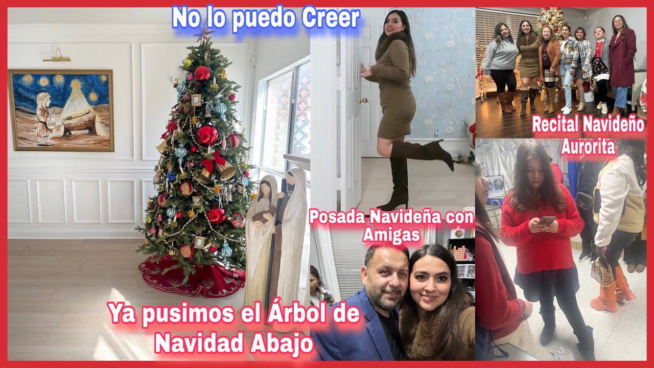 Ya pusimos el Árbol de Navidad abajo🎄 Posada Navideña con Amigas, terminamos de pintar. 