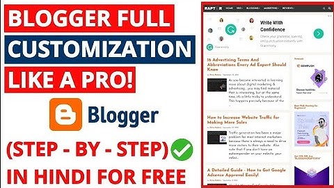 How to Customize Blogger Template in Hindi • Customize Blogger Template Like a PRO ✅
