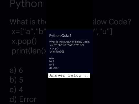 Python Quiz 3