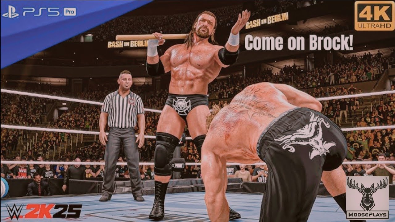 Wwe 2K25 - Triple H vs Brock Lesnar - WWE CHAMPIONSHIP - 2 out 3 falls | Full Match Gameplay