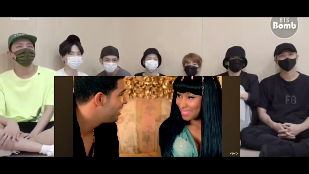 bts reaction to Nicki Minaj songs pt 4 (fake reaction)