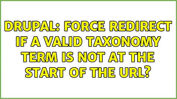 Drupal: Force redirect if a valid taxonomy term is not at the start of the URL?