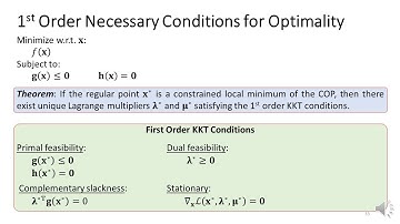 2a. CONSTRAINED OPTIMALITY CONDITIONS