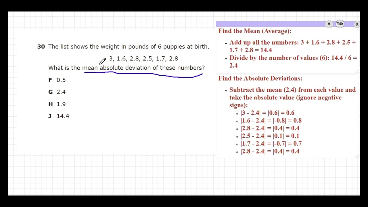 Staar Questions Real Tea Math 8th Grade STAAR Math Test Prep: TEA Released Questions 29 - 32 - YouTube