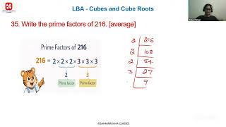 LBA   8th   Maths   Cubes and Cube Roots   Qno 35
