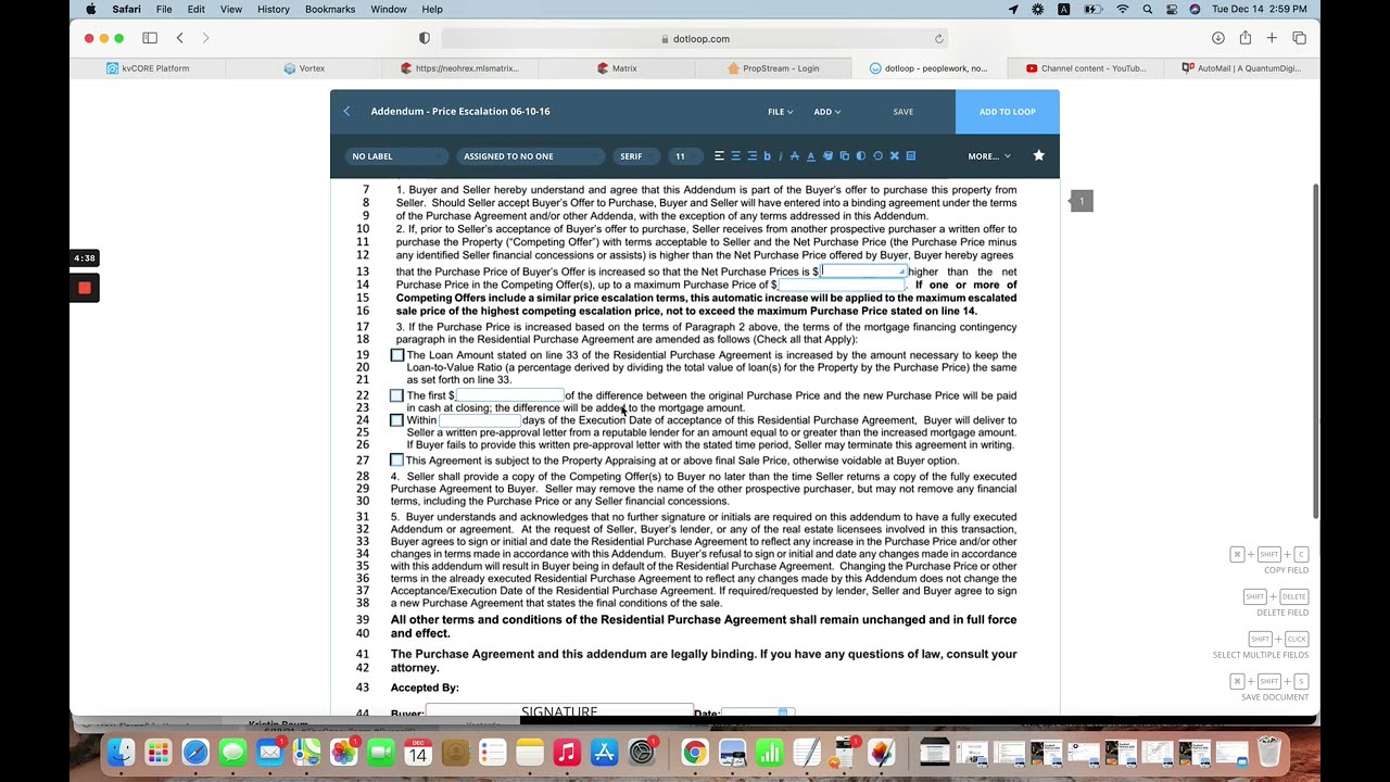Price Escalation Addendum (a.k.a. Escalation Clause)
