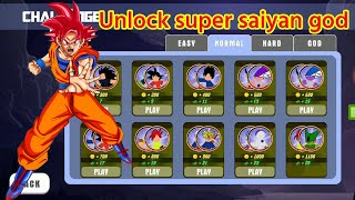 🐲 Z Warriors War of Stick Fighter Gameplay Challenge Mode Normal Unlock Super Saiyan God screenshot 2