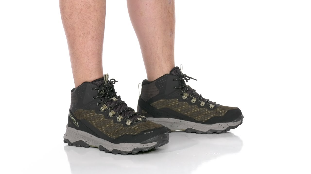 Merrell Men’s Speed Strike Mid GTX Hiking Shoes Merrell Speed Strike Mid GORE-TEX Mens Walking Boots Black  main image 4