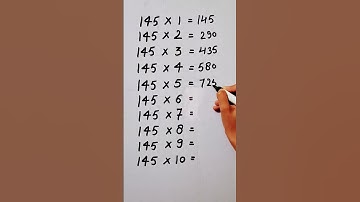 write the Table of 145 in 23 second only..#hack #maths #mathstricks ‎@study_care0 