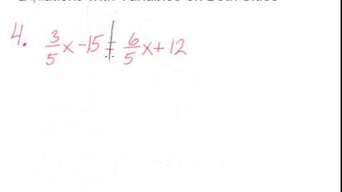 Lesson 2-4 Equations with Variables on Each Side 2014