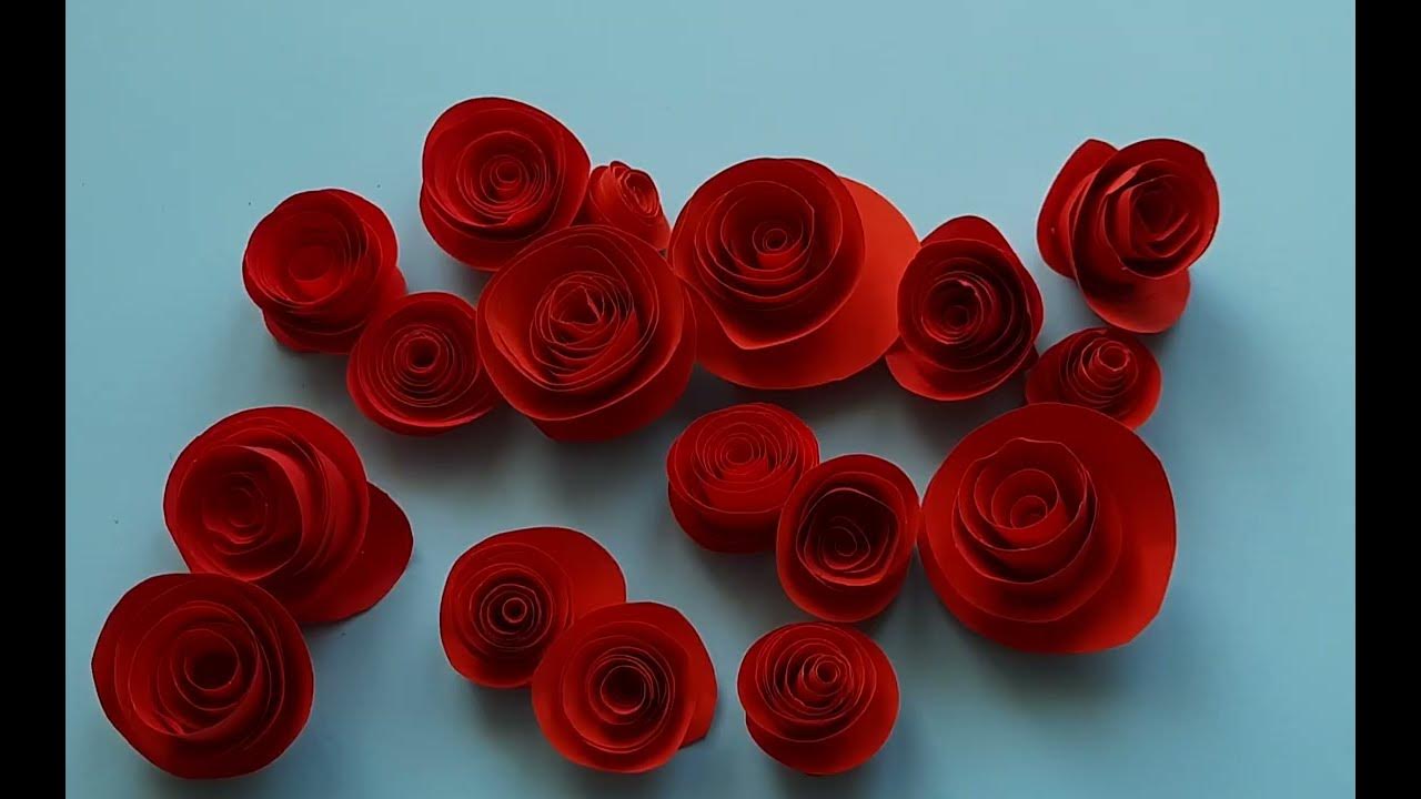 Спиралевидная роза из бумаги