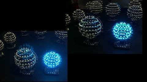 OpenBox  WS2812 RGB Sphere_132/ 96 Demo show of Larry.ya