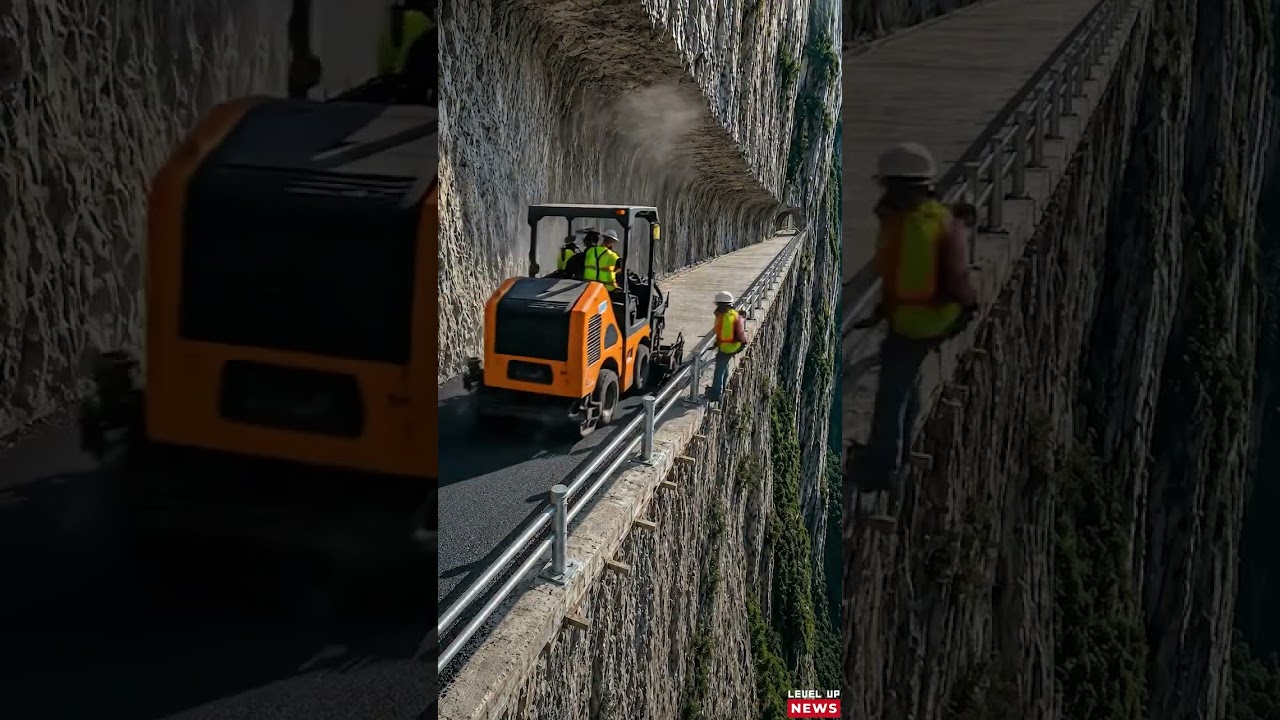 Cliffside Road Transformed Into a Modern Mountain Highway
