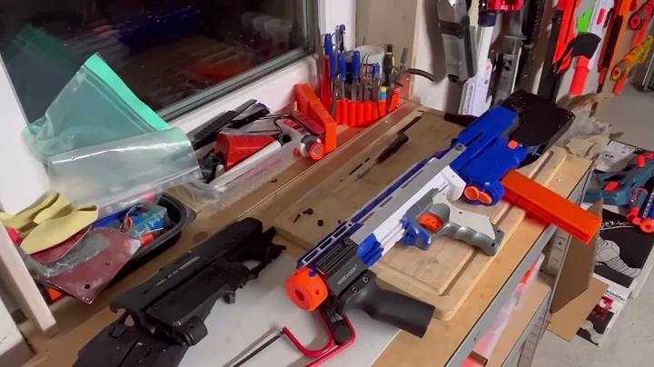 Nerf Bullpup Retaliator mod progress