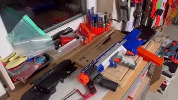 Nerf Bullpup Retaliator mod progress