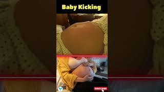 Baby kicks?❤️ Baby playing in moms belly | Baby kicking | Fetal movement shortsfeed pregnancy